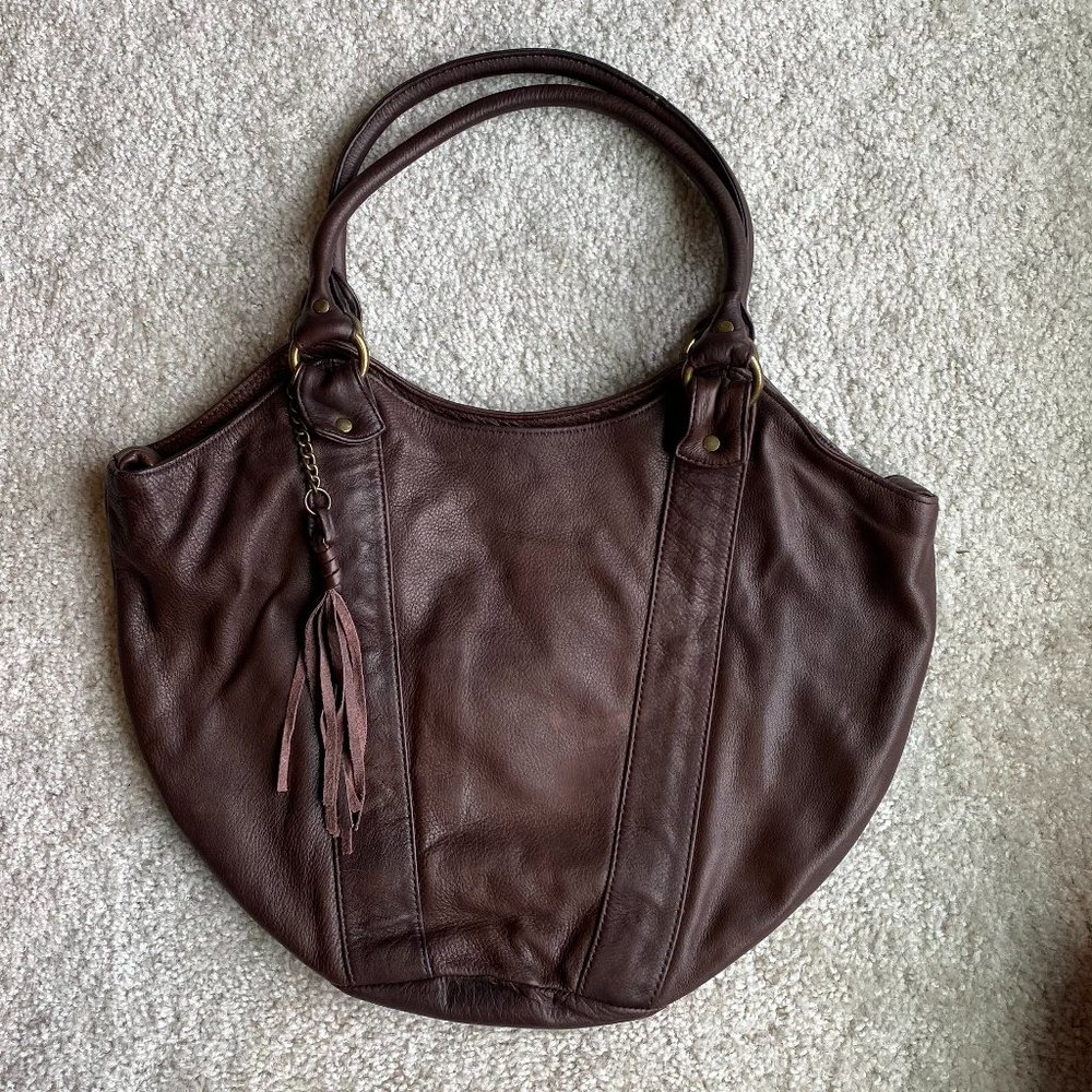 Helena de Natalia hobo purse, brown leather